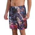 thumbnail image 2 of Pofeuu Astronaut In Cosmic Garden Prin Men's Swim Trunks Quick Dry Bathing Suit Swimming Board Shorts Mesh Lining Beach Swimwear-XX-Large, 2 of 6