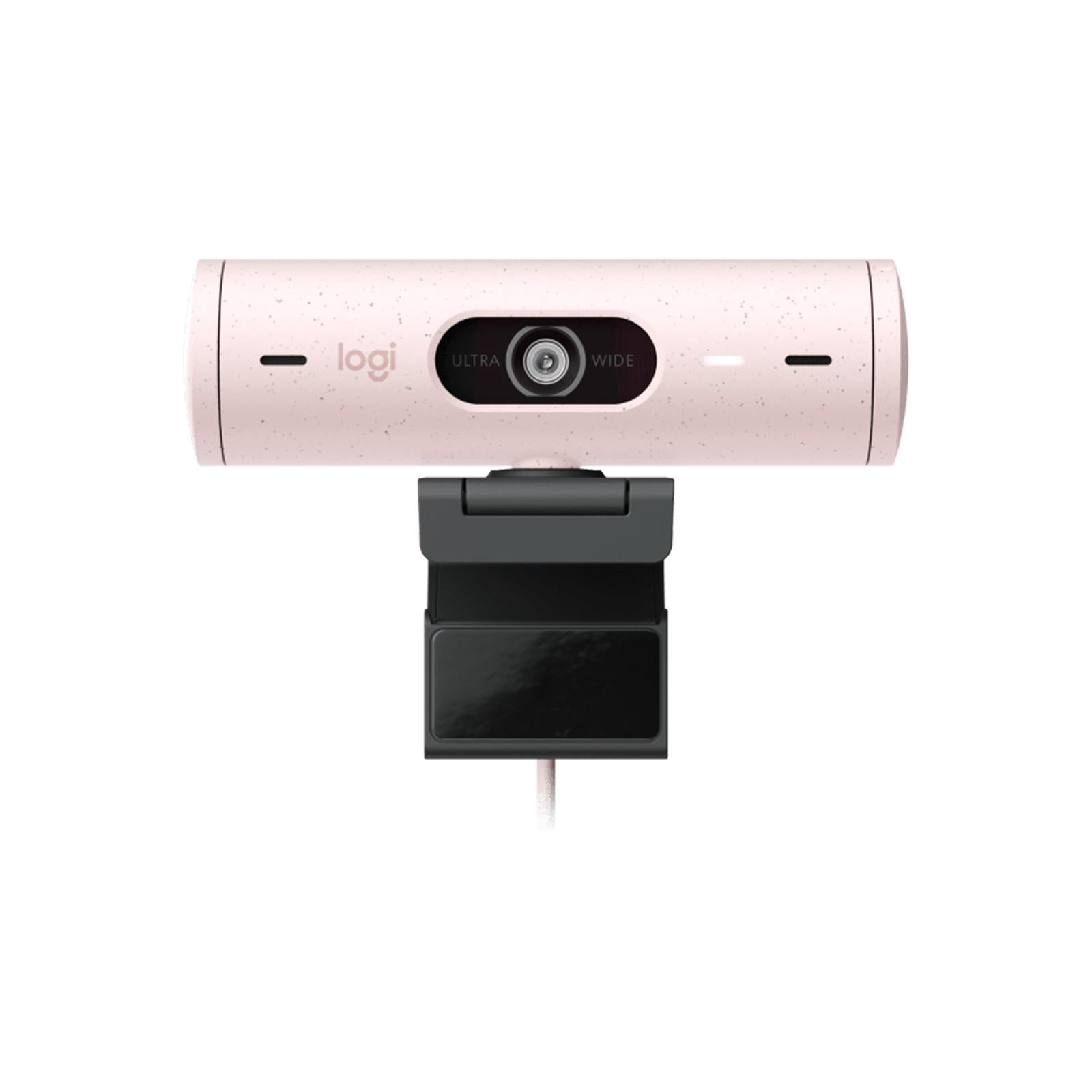 Logitech BRIO 500 Wired HD Webcam, 60 fps/1080p, Live Streaming, Auto Light Correction, Auto Framing and Show Mode Support, 4MP, USB-C, for laptops, LCDs or monitors, Windows/macOS/ChromeOS,  pink