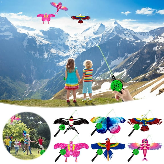 Viflosae Girl Toys Age 8-10 Years Old Gifts for Girls Christmas Kids Children's Outdoor Parent-child Interactive Toys Children's Kite Miniature Plastic Toy Fishing Rod Kite