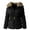 gj1133_black, variant on Ma Croix Womens Fur Lined Coat with Belt Quilted Faux Fur Insulated Winter Jacket Parka Outerwear