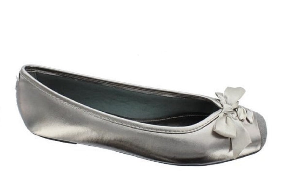 pewter flat shoes