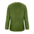 thumbnail image 6 of Lindreshi Sweaters for Women Trendy Clearance Women Long Sleeve Solid Color V Neck Top Casual Loose Knitted Sweaters Blouse, 6 of 8