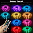 thumbnail image 2 of 65.6ft LED Strip Lights for Bedroom, Color Changing Tape Light 5050 RGB Rope Lights Bias Lighting with 44 Keys Remote for TV Backlight Wedding Party Home Decor, 2 of 9