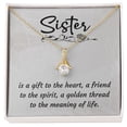 thumbnail image 2 of To My Sister A Sister is a Alluring Ribbon Necklace Message Card, 2 of 7