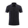 thumbnail image 2 of Coorders George Golf Shirts for Men Quick Dry with Short Sleeve,Stretch Short Sleeve Shirts for Men, Black, Size XXL, 2 of 9