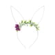 thumbnail image 2 of Diadema con Orejas de Conejo, Decoración para Pascua, Simulación de Orejas de Conejo, Diadema con Flores para El Pelo., 2 of 6