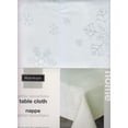 thumbnail image 3 of Harman Sparkling Silver Snowflake Tablecloth Metallic Glitter Stunning Grey Color for Christmas and Winter (52 x 70 Rectangle), 3 of 7