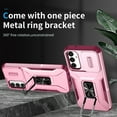 thumbnail image 2 of Allytech Rugged Case for Samsung Galaxy A34 5G, [Slide Camera Cover] [360° Rotating Kickstand] [Military Protection] Non-Slip Anti-Fall Anti-Scratch Shockproof Heavy Duty Case - Pink, 2 of 8