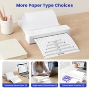 Thermal Printer, Portable Wireless Printer for Travel Inkless, Support US Letter/A4/A5/B5 Thermal Paper, Compatible with Android iOS Phone & Laptop