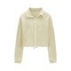 thumbnail image 3 of Chaqueta deportiva de polar de moda para mujer, de manga larga, sin capucha, informal, con cuello alto y cremallera. Abrigo para mujer., 3 of 5
