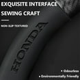 thumbnail image 7 of Premium Custom Fit Steering Wheel Cover for Honda - Genuine NAPA Leather & Carbon Fiber Design | Anti-Slip Grip | Includes Bonus Cup Mat & 3-in-1 Charging Cable (Black), 7 of 7