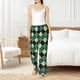 thumbnail image 4 of Balery Green Squares Pantalones de pijama para mujer, pijamas ultraligeros, pantalones de estar por casa-X-Large, 4 of 6