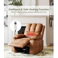 thumbnail image 4 of Recliner Chair with Massage and Heat, 360° Swivel Rocking Chair with Side Pockets, Cup Holders & USB Port, 4 of 6