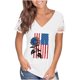 thumbnail image 1 of Blusa de manga corta de encaje informal con cuello en V de verano para mujer Fridja  bn8023, 1 of 7