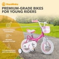 thumbnail image 2 of RoyalBaby Princess Girl Bike 16" w/Training Wheels & Kickstand, Bunny/Fuchsia, 2 of 12