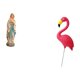 thumbnail image 5 of Estatua,Colección religiosa de estatuas de la Virgen María,Resina y figura de dama,Estatua de estaca de jardín,Adorno de jardín con forma de flamenco,estaca para césped,patio o porche, 5 of 8