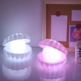 thumbnail image 5 of 1pc Pearl Shell Lamp Bedside Night Light Bedroom Night Light 10*9*9cm, 5 of 8