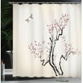 thumbnail image 4 of Ambesonne Floral Shower Curtain, Classical, 69"Wx70"L, Grey White, 4 of 5