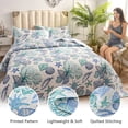 thumbnail image 6 of Beartech Ocean Quilt Twin Size Coastal Blue Bedspread Microfiber Cabin Bedding Set, 6 of 7