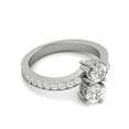 thumbnail image 2 of 1.00ctw Diamond Two Stone Ring in 10k White Gold (G-H, I2-I3, 1.00ctw), 2 of 3