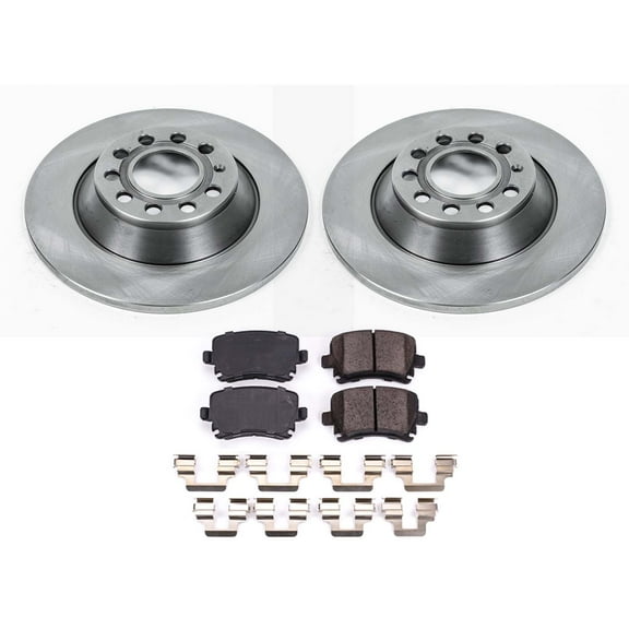 Ultimate Brakes Rear Ceramic Brake Pad and Rotor Kit with Hardware WM80166