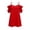 Red, variant on Eawtki Women's Cold Shoulder Spaghetti Strap Mini Dress with Ruffle Sleeves Casual Cocktail Dress for Wedding Guest Party