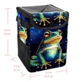 thumbnail image 5 of Starry Sky Frog Foldable Car Trash Can with Lid, Leak-proof Mini Trash Can Hanging Storage Bag- Car Trash Bin for, 5 of 6