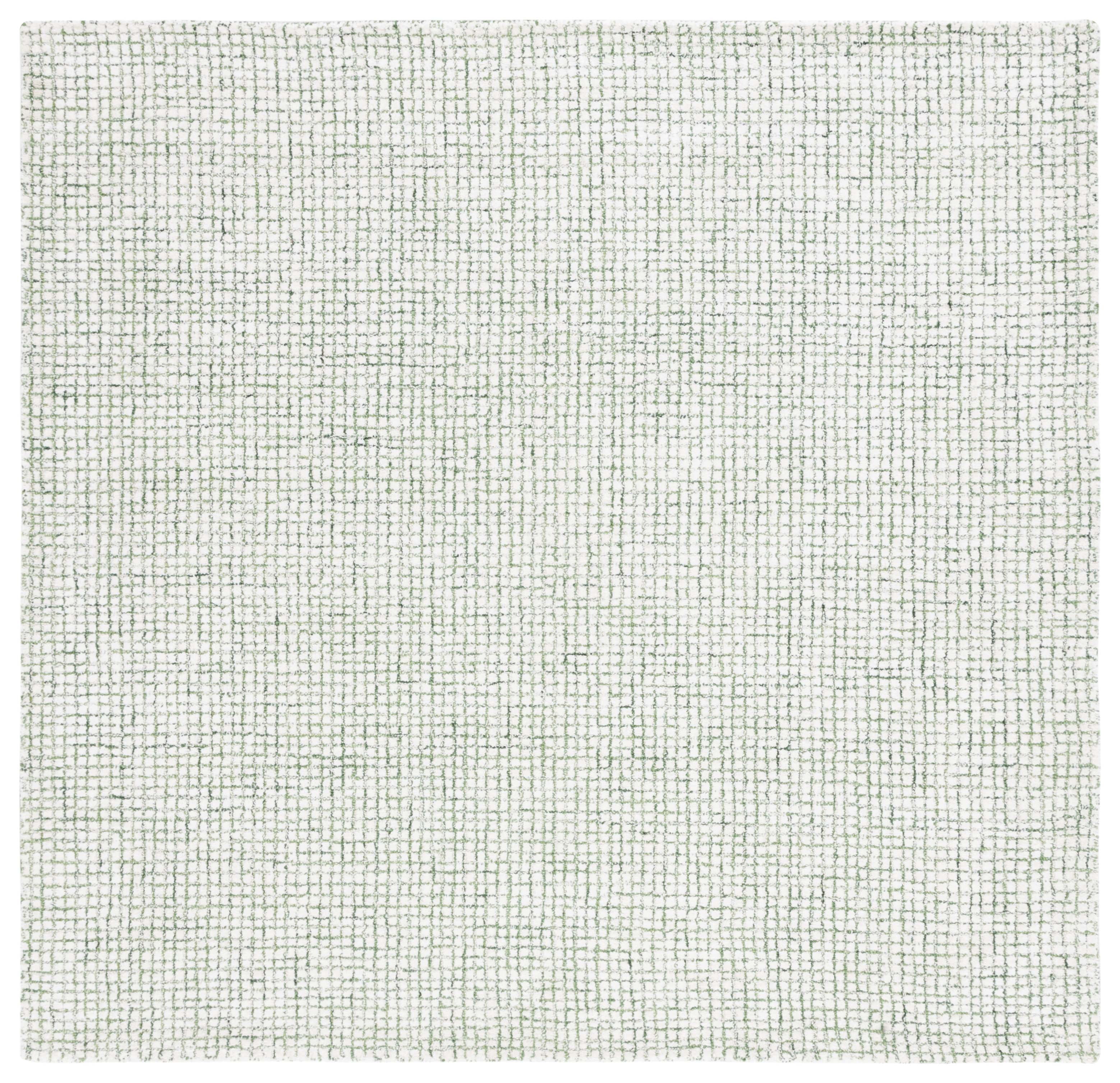 SAFAVIEH Abstract Dalia Geometric Area Rug, Ivory/Green, 6' x 6' Square