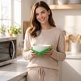 thumbnail image 5 of Microwave Heat Bowl Cover 7.48x3.54 Inches Reheating Food Pot Holder Polyester Anti-Scald Oven Mitt with Non-Slip Grip for Kitchen Cooking and Barbecue Protection, 5 of 6