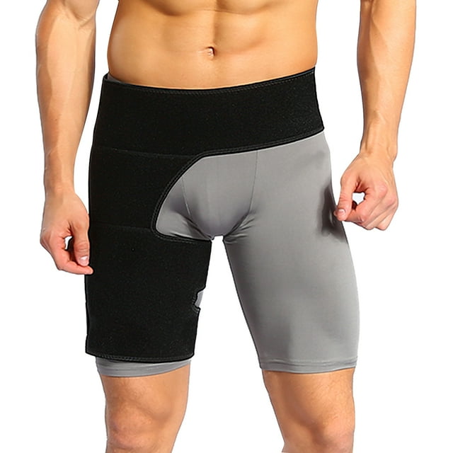 Cinturón de Soporte de Ingle, Ajustable Vendaje Muslo Se utiliza para Pierna e Cadera, Prevenir la Distensión Muscular, Aliviar la Ciática del Muslo, Adecuado para Hombres y Mu Saludable Fugacal NO