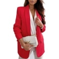 thumbnail image 3 of Plus Size Fashion Women Long Sleeve Blazer Suit Ladies Lapel Cardigan Casual Slim Fit Jacket Suit Winter Autumn Women Stylish Casual Business Blazer Coats Collared Outwear Top Size S-5XL, 3 of 4