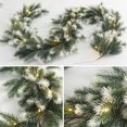 thumbnail image 6 of Christmas Rattan Garland, Lighted Holiday Decoration, 79 Inch Green Snow Covered Pine Branch, Plastic and Iron Durable Material, Indoor Outdoor Festive Decor, 6 of 6
