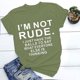 thumbnail image 1 of Xuyuer Funny Slogan Print Casual Blouse - Women's Loose Fashion Top, Breathable and Soft for Daily Wear, Friend Hangouts, Humorous Relaxed Style, and Playful Weekend Streetwear, 1 of 5