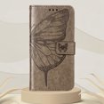 thumbnail image 5 of Feishell for Motorola Moto G Stylus 4G (2022) Flip Wallet Case,Butterfly & Flower Embossed Pattern PU Leather Magnetic Folio Flip Protective with Credit Card Slots Kickstand Slim Phone Case,Gray, 5 of 6