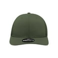 thumbnail image 2 of Decky 6021 6 Panel Mid Profile Structured Cotton Blend Trucker-Olive, 2 of 3