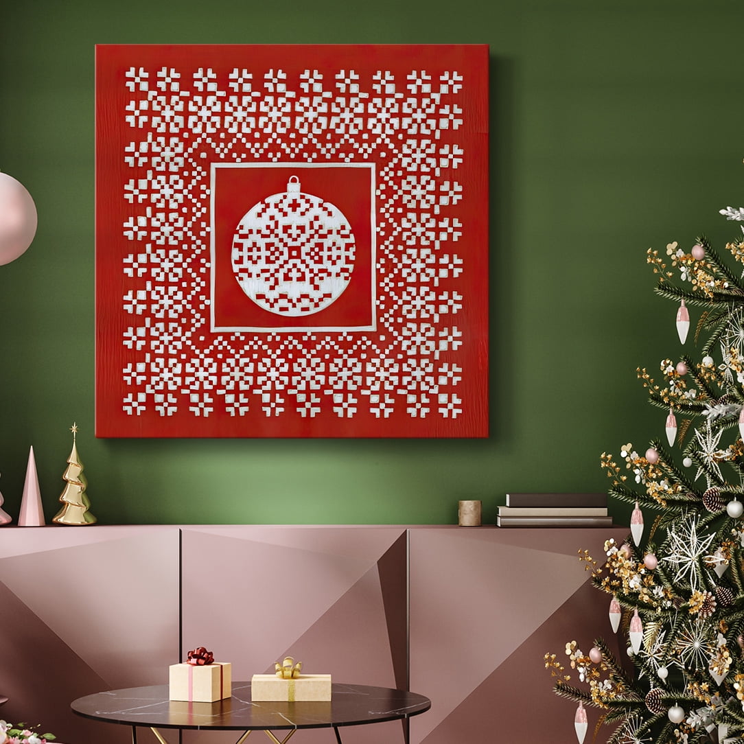 Fair Isle Snowflake III- Gallery Wrapped Canvas