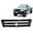 Black, variant on Front Grille Grill Chrome Shell With Dark Argent Insert Compatible With Tacoma 1998 1999 2000 Pickup Truck