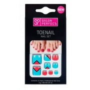 SALON PERFECT ARTIFICIAL NAIL - BLUE & PINK TOE NAIL