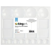 Kingart Studio Large Artist Tray Plastic Palette for Oil, Watercolor & Acrylic, 20-Well, 13x10”