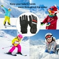 thumbnail image 4 of QBABYOO Boy's Girl's Kid's Ski Snow Gloves Waterproof Snow Ski Gloves Waterproof Warm Snow Gloves for Snowboarding, Sledding for Boys Girls, 4 of 8