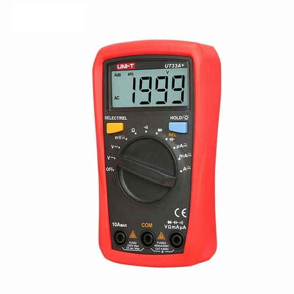 UNI-T UT33A+ Digital Multimeter UNI-T 200mV~600V Digital Multimeter 10A AC DC Ammeter Resistance Capatitance Tester Auto Range 200mV~600V Voltmeter