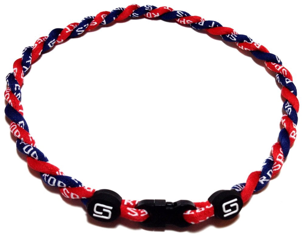 Sport Ropes - Sport Ropes 2 Rope Titanium Necklace (Navy/Red, 22
