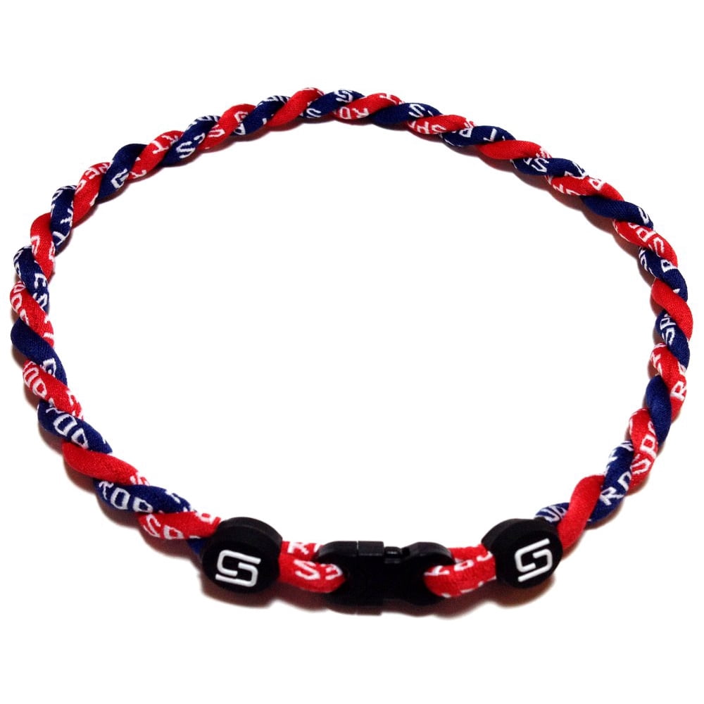 Sport Ropes Sport Ropes 2 Rope Titanium Necklace (Navy/Red, 22
