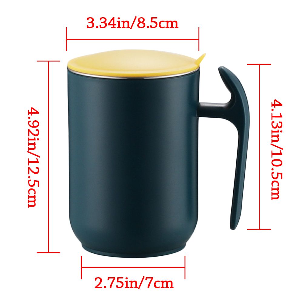 500ml Mug Large-capacity 304 Stainless Steel Coffee Milk Cup With Lid  Removable Washing Simple Office Insulated Water Cup