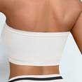 thumbnail image 5 of DDAPJ pyju Womens Strapless Bras Wireless Bandeau Bra Seamless Comfort Padded Tube Bra Supportive Bralette White L, 5 of 6
