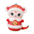 thumbnail image 2 of Peluche de serpiente de peluche, 11 pulgadas, 2025, juguete de serpiente china para cafetería Rojo, 2 of 8
