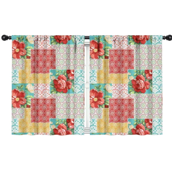 Blackout Kids Curtains,Pioneer Flower Childrens Insulated Curtains Set Of 2,Bedroom Essentials,Toddler Room Decor 42x54in(106x137cm)