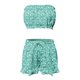 thumbnail image 3 of Conjuntos de dos piezas de playa de verano para mujer Conjuntos de blusas y pantalones cortos de tubo sin tirantes florales bohemios Pompotops ulkah936976, 3 of 3