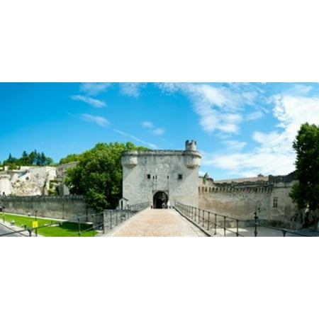 - Bridge leading to the city gate Pont Saint-Benezet Rhone River Avignon Vaucluse Provence-Alpes-Cote dAzur France Poster Print