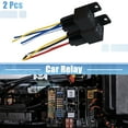 thumbnail image 4 of Relay 4 Pin 4 Wires w/ Harness Socket DC 12V 40A SPST Automotive Car 2pcs, 4 of 8